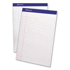 Ampad Perforated Writing Pads, Wide/Legal Rule, (50) White 8.5 x 11.75 Sheets, Dozen