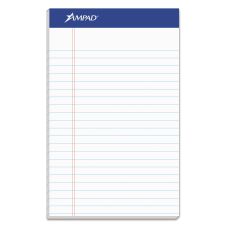 Ampad Recycled Writing Pads, Narrow Rule, Politex Green Kelsu Headband, 50 White 5 x 8 Sheets, Dozen