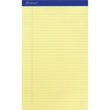 Ampad Writing Pad - 50 Sheets - Stapled - 0.34" Ruled - 15 lb Basis Weight - Legal - 8 1/2"x14" Sheet Size - 20230