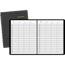 AT-A-GLANCE 4-Person Group Undated Daily Appointment Book, 8 1/2" x 11", 30% Recycled, Black (8031005)