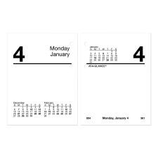 AT-A-GLANCE Compact Desk Calendar Refill, 3 x 3.75, White Sheets, 12-Month (Jan to Dec): 2026