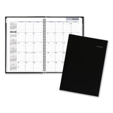 AT-A-GLANCE DayMinder Hard-Cover Monthly Planner, Ruled Blocks, 11.75 x 8, Black Cover, 14-Month: Dec 2025 to Jan 2027