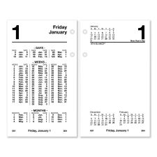 AT-A-GLANCE Financial Desk Calendar Refill, 3.5 x 6, White Sheets, 12-Month (Jan to Dec): 2026