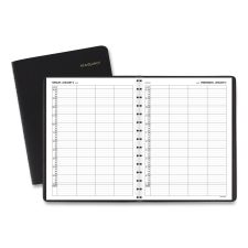 AT-A-GLANCE Four-Person Group Daily Appointment Book, 11 x 8, Black Cover, 12-Month (Jan to Dec): 2026