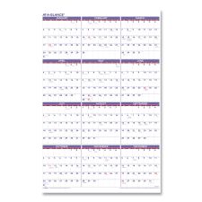 At-A-Glance Recycled Yearly Wall Calendar 24" x 36" English