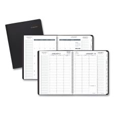 AT-A-GLANCE Triple View Weekly Vertical-Column Format Appointment Book, 11 x 8.25, Black Cover, 12-Month (Jan to Dec): 2026