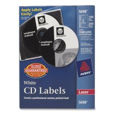 Avery Laser CD Labels, Matte White, 100/Pack