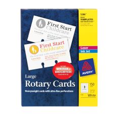 Avery Laser Rotary Cards, 3" x 5", Box Of 150