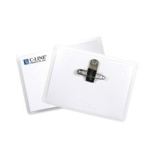 C-Line Name Badge Kits, Top Load, 4 x 3, Clear, Combo Clip/Pin, 50/Box
