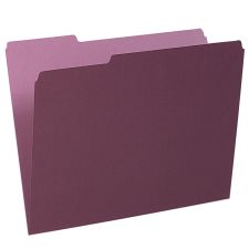 Pendaflex 1/3-Cut Color Interior Folders, Letter Size, Burgundy, Box Of 100