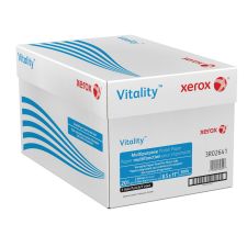 Xerox Vitality 3-Hole Punched Multi-Use Printer & Copy Paper, White, Letter (8.5" x 11"), 5000 Sheets Per Case, 20 Lb, 92 Brightness, FSC Certified