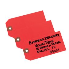 Avery Colored Shipping Tags - 4.75" Length x 2.37" Width - Rectangular - 1000 / Box - Red