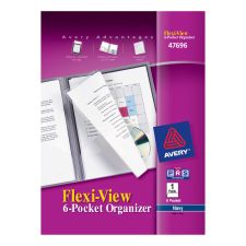 Avery Flexi-View Organizer, 8-1/2" x 11", 6 Pocket, Navy Blue