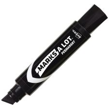 Avery Marks A Lot Permanent Markers, Chisel Tip, Jumbo Desk-Style Size, Black