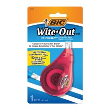 BIC Wite Out Brand EZ Correct Correction Tape, 1/6" x 471 3/5", White, Pack of 1