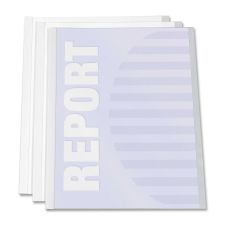 C-Line Report Covers With Binding Bars, 8 1/2" x 11", Clear, Box Of 50