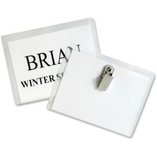C-Line Sealed Clip Style Badge Holder Kit, Top Loading, 2 1/4" x 3 1/2", Pack Of 50