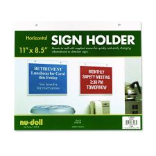 NuDell Acrylic Sign Holder, Horizontal, 11 x 8.5, Clear