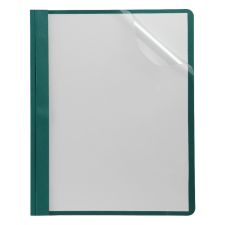 Oxford Clear-Front Report Covers, 8 1/2" x 11", Hunter Green, Pack Of 25