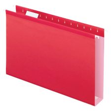 Oxford Extra-Capacity Box-Bottom Hanging Folders, Legal Size, Red, Box Of 25