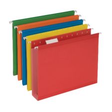 Pendaflex Premium Reinforced Color Extra-Capacity Hanging Folders, Letter Size, Assorted Colors (No Color Choice), Pack Of 25