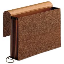 Pendaflex Premium Reinforced Expanding Wallet, 5.25" Expansion, 1 Section, Elastic Cord Closure, Legal Size, Red Fiber
