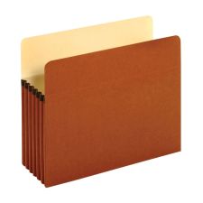 Pendaflex Standard Expanding File Pockets, 5.25" Expansion, Letter Size, Redrope, 10/Box