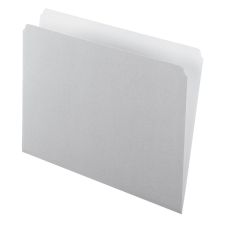 Pendaflex Straight-Cut Color File Folders, Letter Size, Gray, Box Of 100
