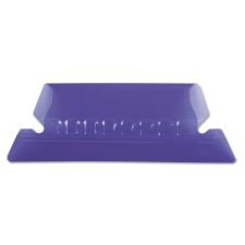 Pendaflex Transparent Colored Tabs For Hanging File Folders, 1/5-Cut, Violet, 2" Wide, 25/Pack