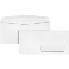 Quality Park #10 Right Window Envelopes, Bottom Left, Gummed Seal, White, Box Of 500