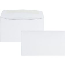 Quality Park #6 Business Envelopes, Gummed Seal, White, Box Of 500