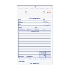 Rediform 2-Part Job Work Order Book, 2 Part, 5-1/2" x 8-1/2", 50 Sheets, Blue/Red