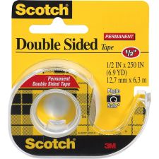 Scotch Double-Sided Tape With Handheld Dispenser, 1/2" x 248", Clear