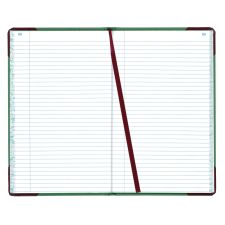 Boorum & Pease Canvas Account Book, Record, 16 Lb., 12 1/2" x 7 5/8", 300 Pages, Blue