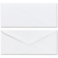 Mead Plain White Envelopes - Business - #10 - 4 1/8" Width x 9 1/2" Length - Gummed - 50 / Box - White