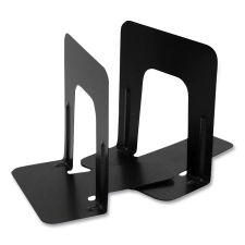 Officemate Steel Bookends, Nonskid Base, 4.75 x 5.13 x 5, Black, Pair