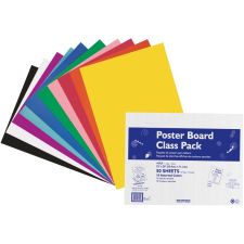 Pacon Peacock 100% Recycled Railroad Board, 22" x 28", 4-Ply, Assorted, Carton Of 50 Sheets