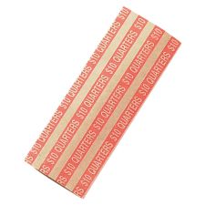 PAP-R Flat Coin Wrappers - Total $10 in 40 Coins of 25 Denomination - Heavy Duty - Paper - Kraft