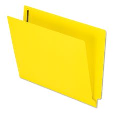Pendaflex Colored Reinforced End Tab Fastener Folders, 0.75" Expansion, 2 Fasteners, Letter Size, Yellow Exterior, 50/Box