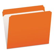 Pendaflex Double-Ply Reinforced Top Tab Colored File Folders, Straight Tabs, Letter Size, 0.75" Expansion, Orange, 100/Box