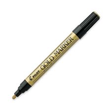 Pilot Creative Permanent Markers - Medium Marker Point - 1 mm Marker Point Size - Gold - Gold Barrel - 1 Each