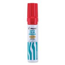 Pilot Jumbo Refillable Permanent Marker, Broad Chisel Tip, Red