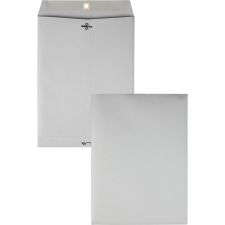 Quality Park 9" x 12" Envelopes, Clasp Closure, Gray, Box Of 100