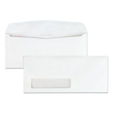 Quality Park Park Ridge Embossed Executive Envelope, Address Window, #10, Commercial Flap, Gummed Closure, 4.13 x 9.5, White, 500/Box
