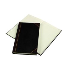 Rediform Texhide Cover Record Books with Margin - 300 Sheet(s) - Thread Sewn - 8.75"x14.25" Sheet Size - 57131