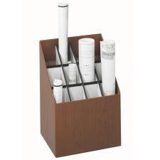 Safco Corrugated Fiberboard Upright Roll File, 12 Compartments, 3-7/8" Tubes