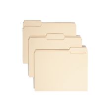 Smead Manila File Folders, Letter Size, 1/3 Cut, 100% Recycled, Box Of 100