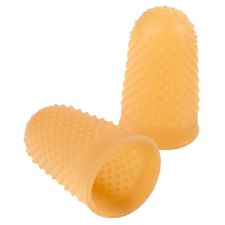 Swingline Rubber Fingertips, #13, 3/4" Diameter, Amber, Box Of 12
