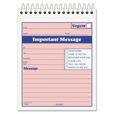 TOPS Telephone Message Book with Fax/Mobile Section, Two-Part Carbonless, 4.25 x 5.5, 50 Forms Total