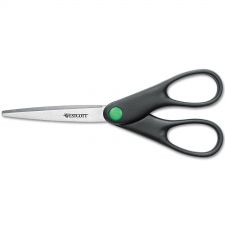 Westcott KleenEarth Scissors, 7" Long, 2.75" Cut Length, Straight Black Handle